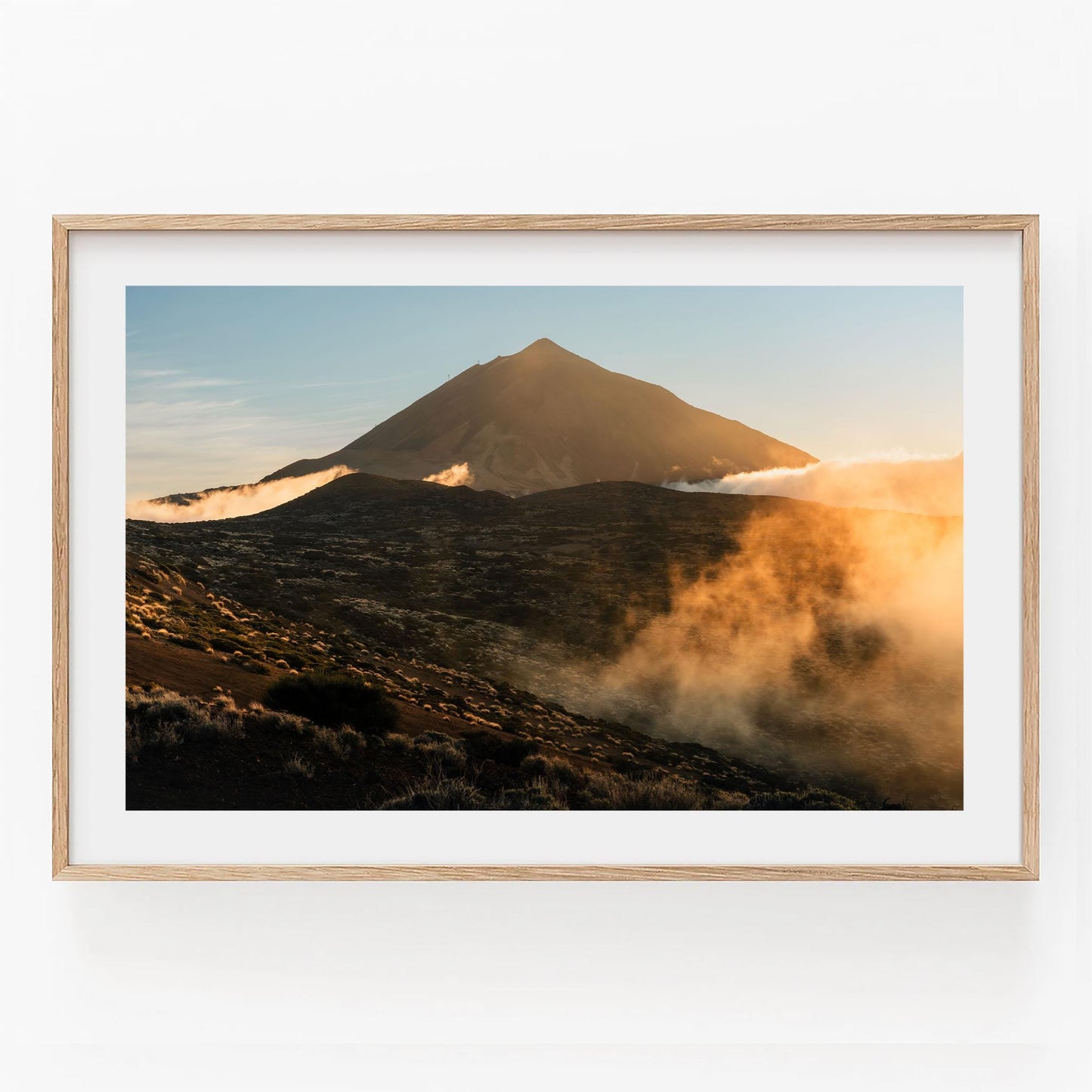 Mount Teide Original Art Photo, Tenerife Sunset Cloud Landscape, Framed Large Fine Art Photography, Canary Islands Spain Volcano Print