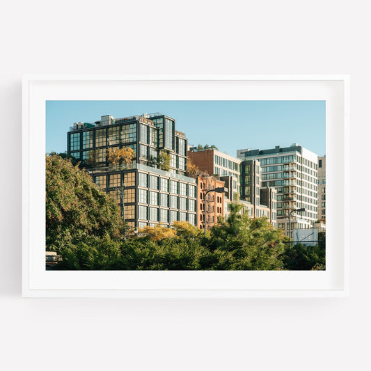 Lower Manhattan Photography Print, Framed or Unframed, Tribeca New York City Modern Architecture Wall Art, NYC Home Decor, Hudson River Park