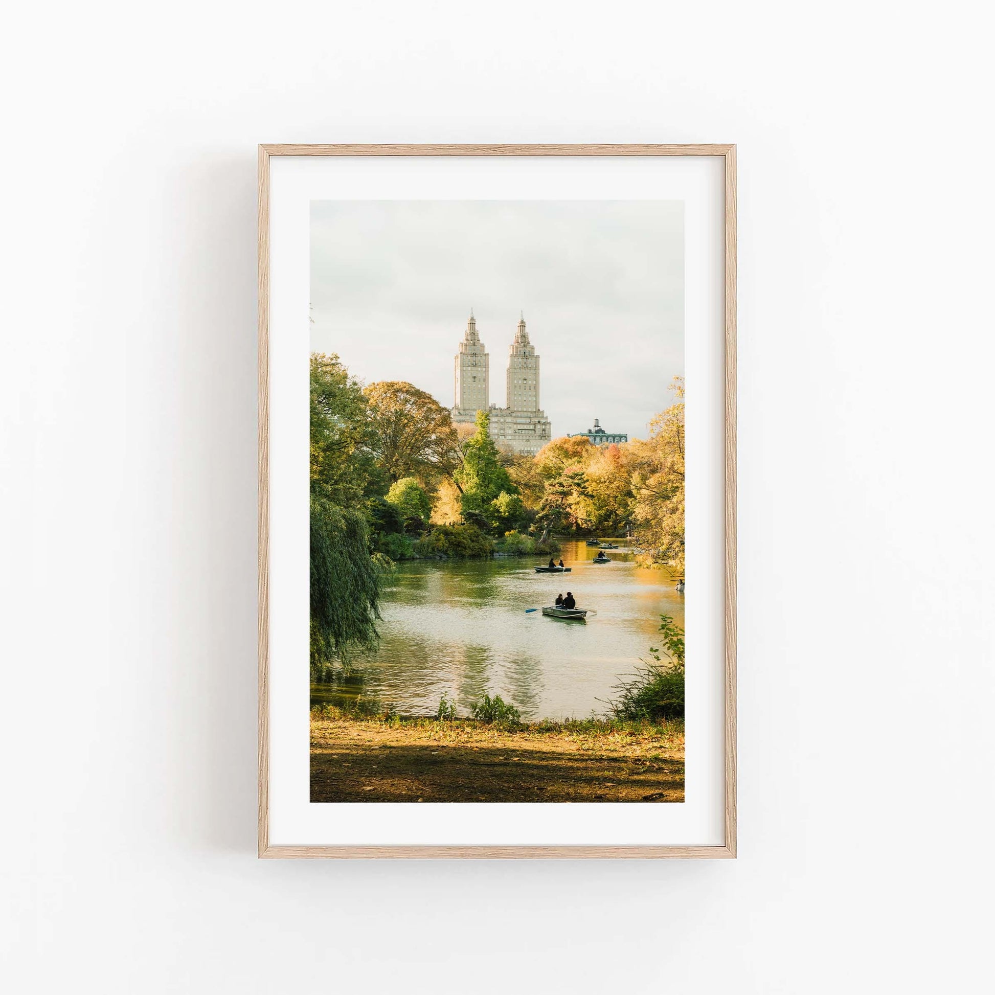 Central Park Loeb Boathouse in Autumn, Framed or Unframed NYC Photography Print, Rowboat Lake Wall Art, Central Park Fine Art Photography