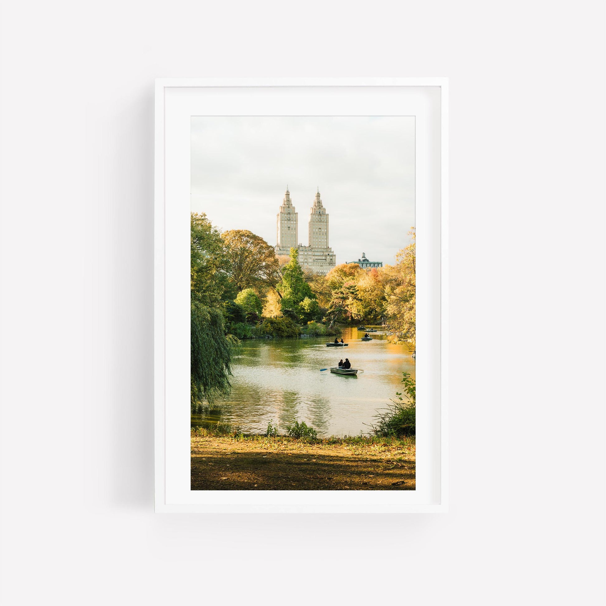 Central Park Loeb Boathouse in Autumn, Framed or Unframed NYC Photography Print, Rowboat Lake Wall Art, Central Park Fine Art Photography