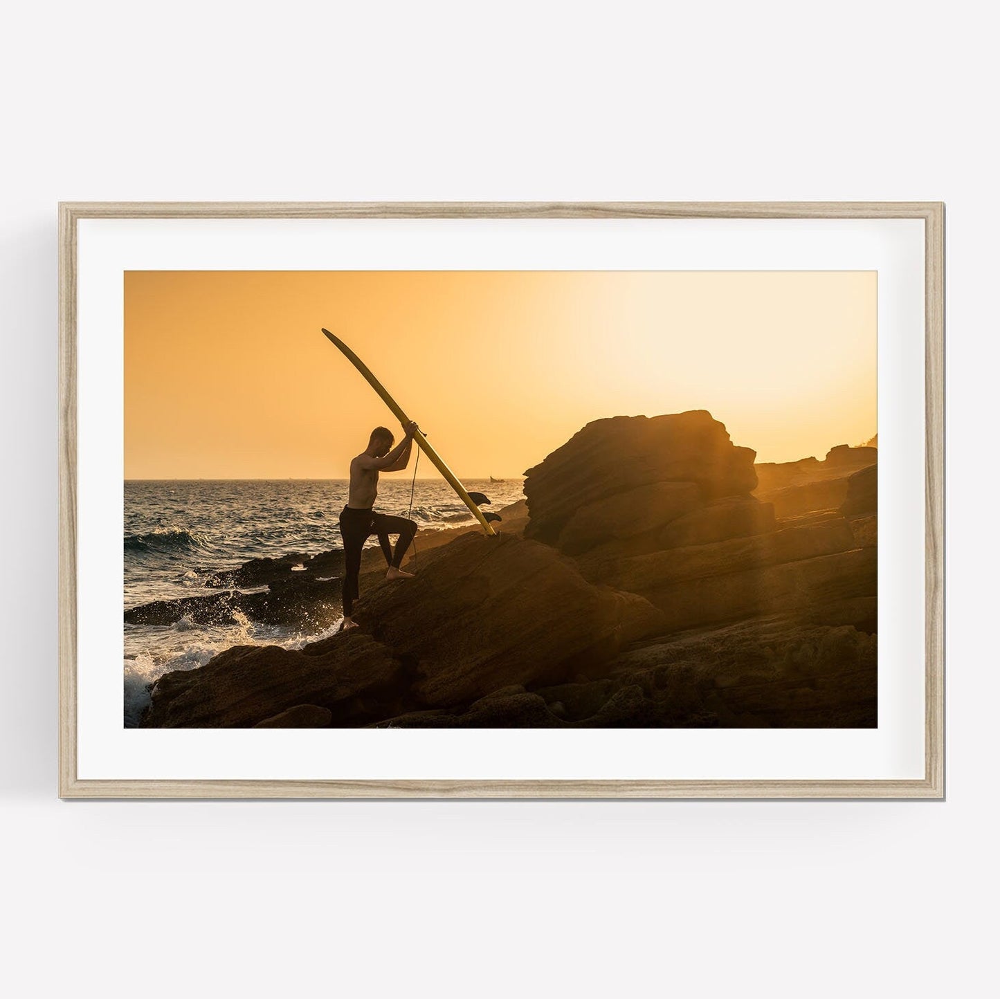 Sunset Surfer Ocean, Beach, and Surf - Annie Ambience