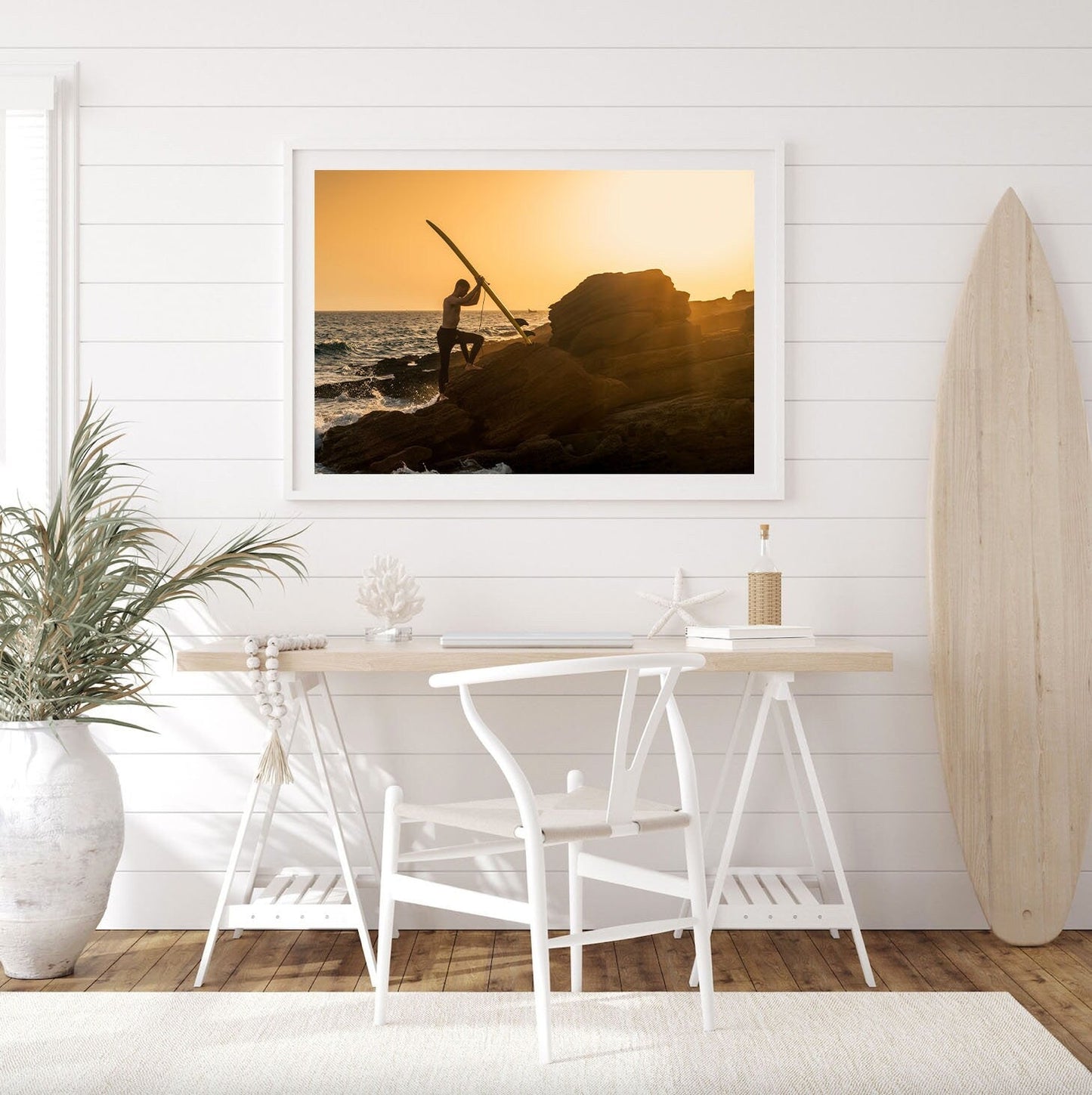 Sunset Surfer Ocean, Beach, and Surf - Annie Ambience