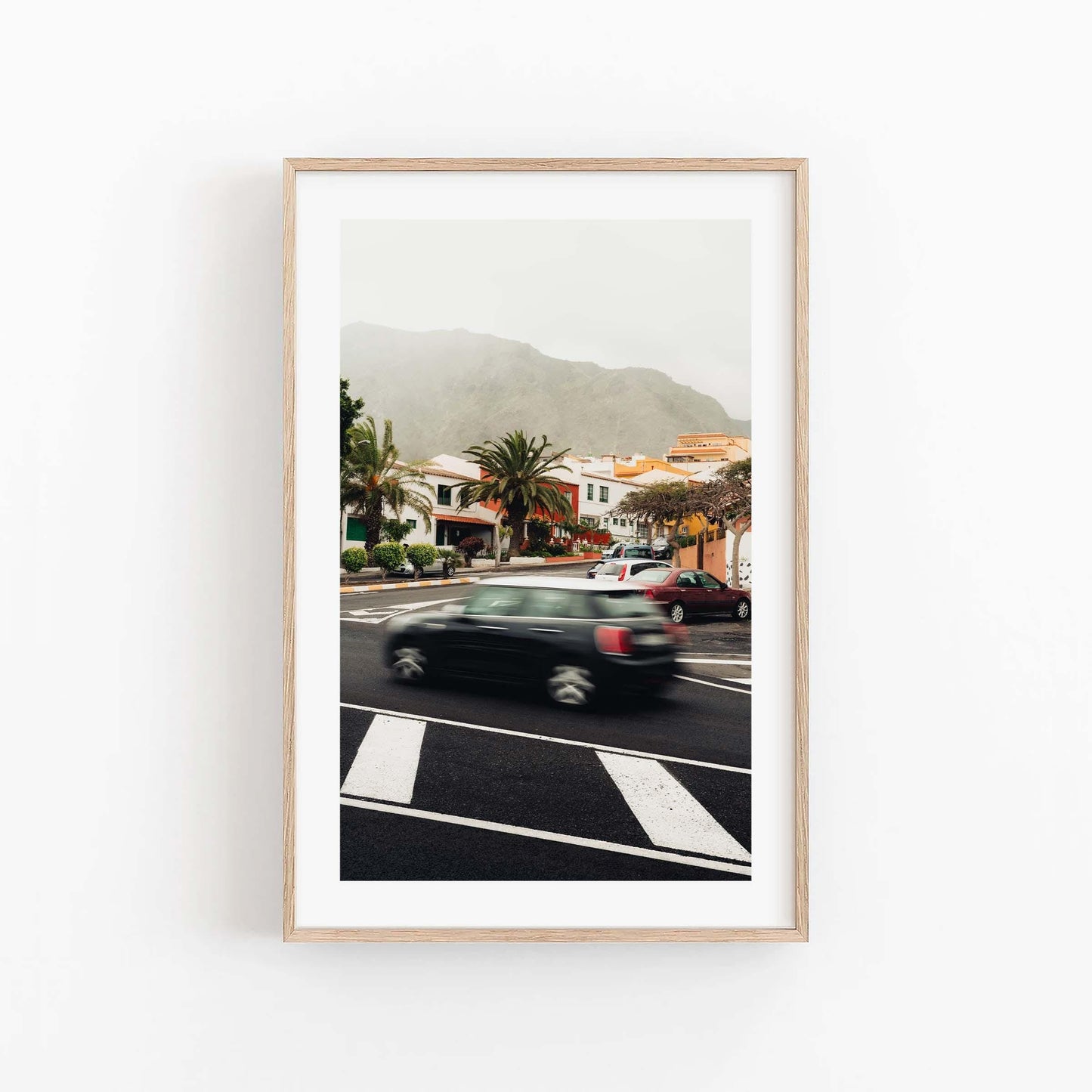 Long Exposure Motion Blur Car Photography, Tenerife Spain Europe Speeding Car Photo, Original Fine Art Photography Print, Canary Islands Art