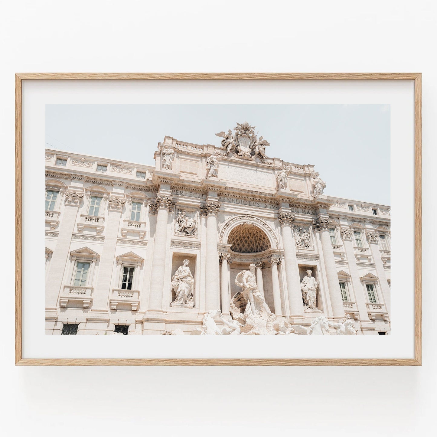 Photo of Trevi Fountain, showcasing its ornate sculptures and architectural details.