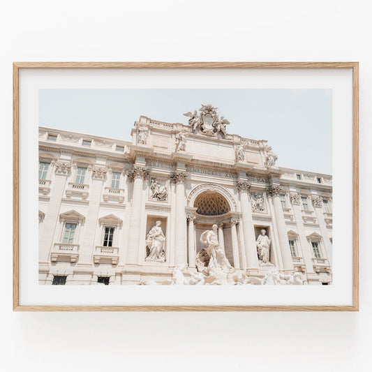 Photo of Trevi Fountain, showcasing its ornate sculptures and architectural details.