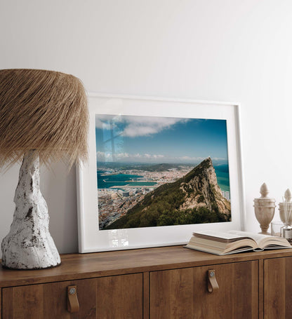 Rock of Gibraltar Landscape Photography - Fine Art Photography, Gibraltar Poster, Gibraltar Print Framed, Coastal Prints, Gibraltar Gift