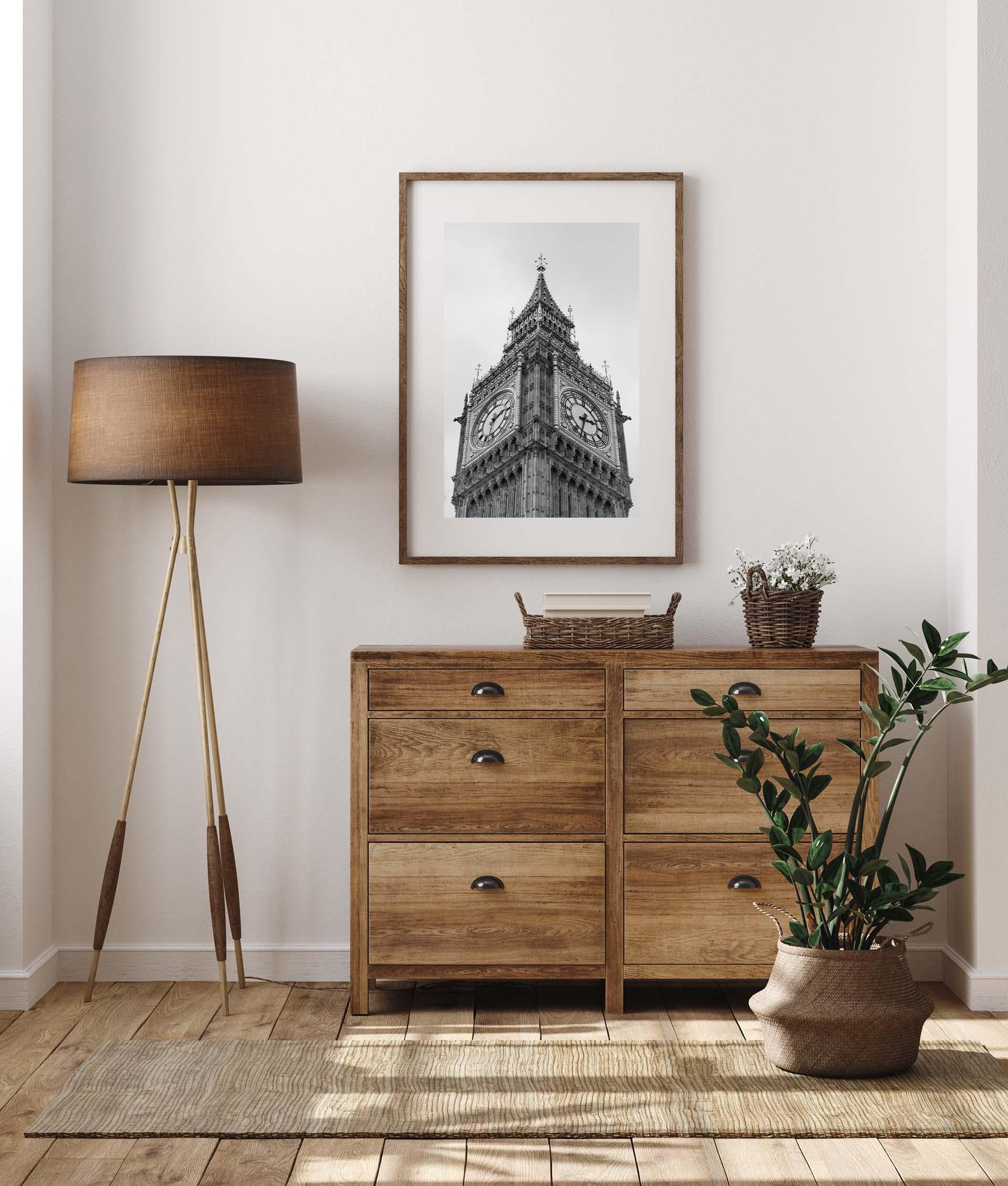 Black and White Big Ben Print - London Photography, London Wall Art, Fine Art Photography, UK Prints, Framed Photography, London Poster