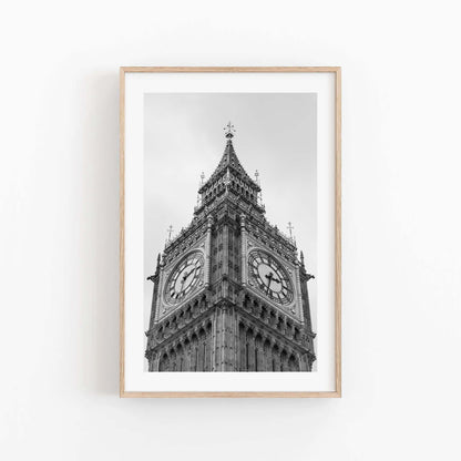 Black and White Big Ben Print - London Photography, London Wall Art, Fine Art Photography, UK Prints, Framed Photography, London Poster