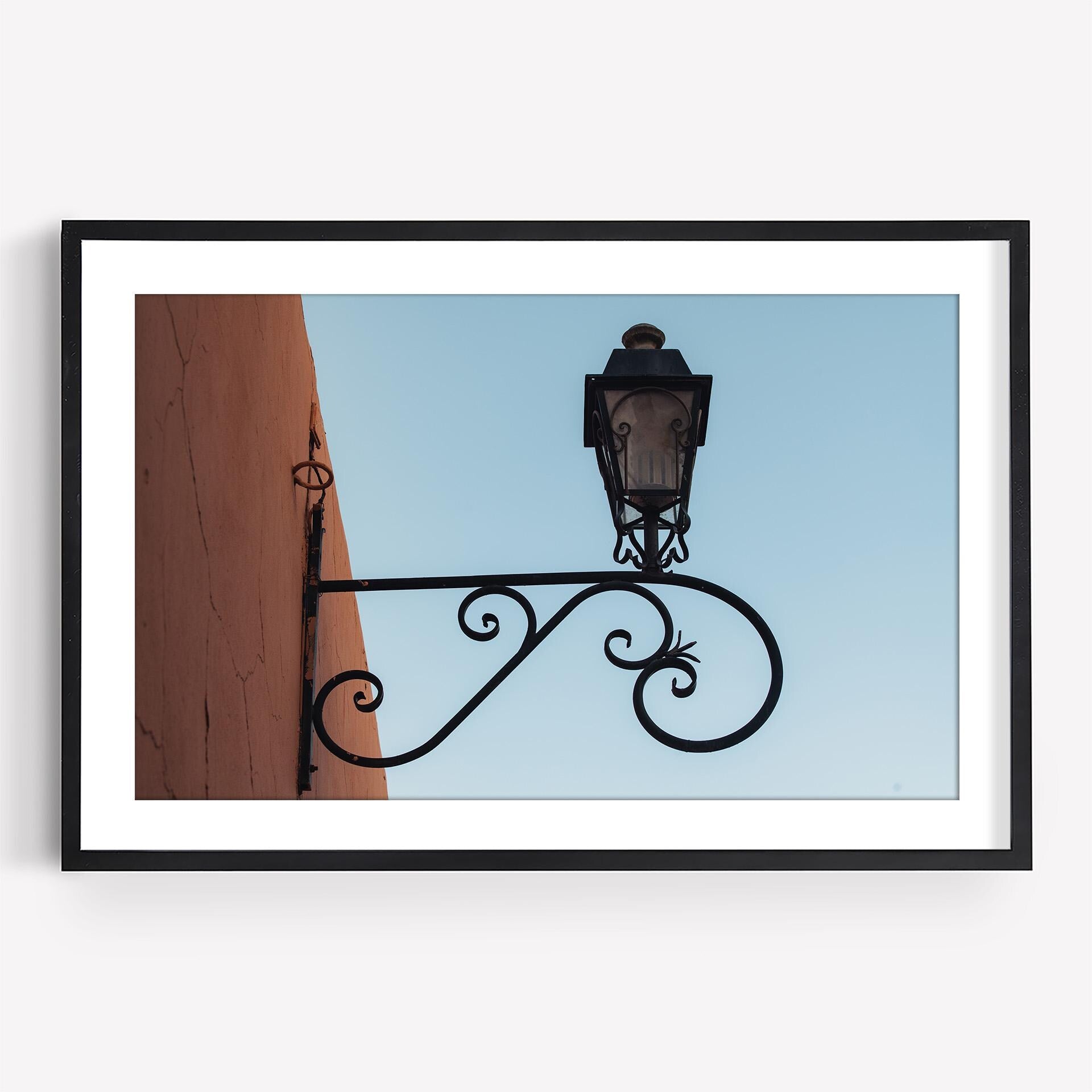 Marrakesh Street Lamp Print - Marrakesh Wall Art, Morocco Travel Art, Morocco Print, Morocco Photography, Framed Wall Art, Marrakesh Decor