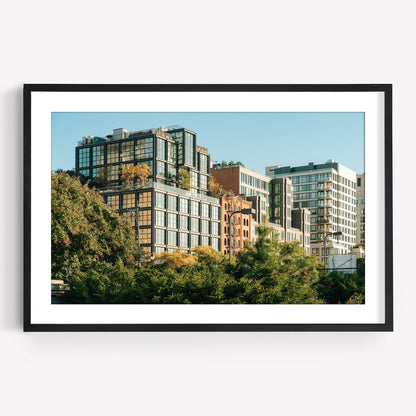 Lower Manhattan Photography Print, Framed or Unframed, Tribeca New York City Modern Architecture Wall Art, NYC Home Decor, Hudson River Park