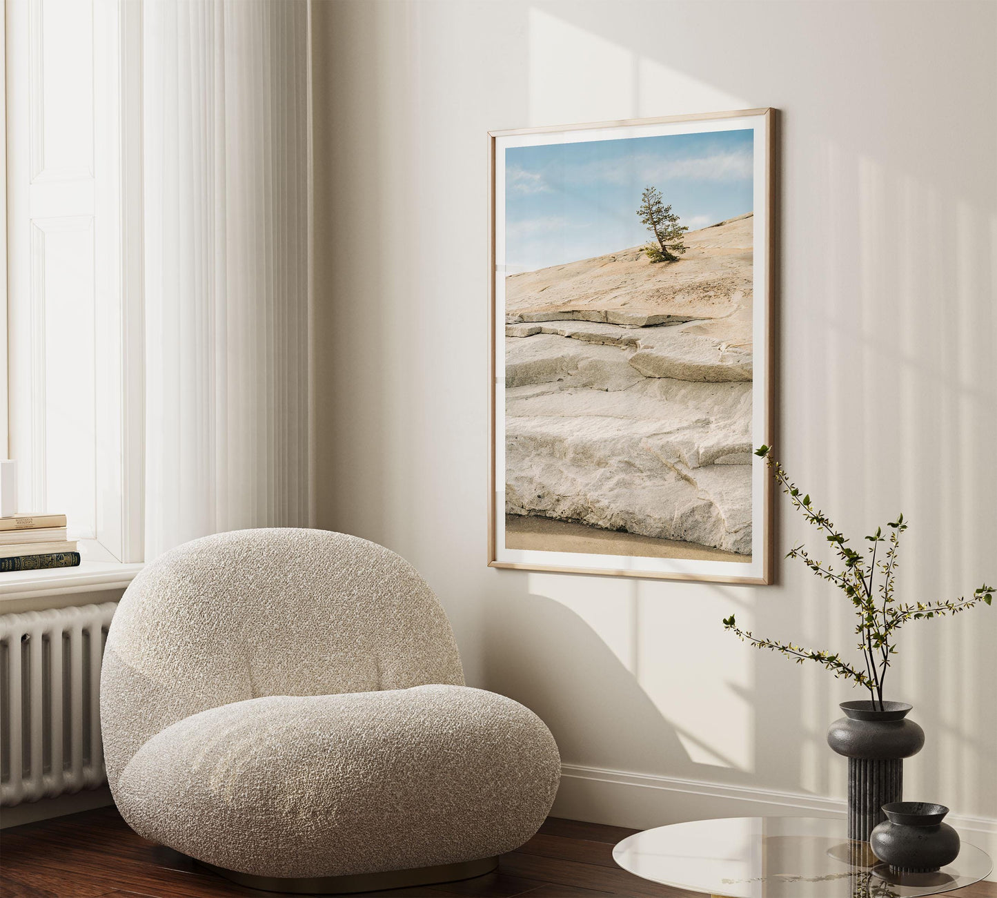 Yosemite Fine Art Print, Minimalist Nature Photography, Granite Landscape Wall Art, Bright and Airy Mountain Decor, Framed or Unframed