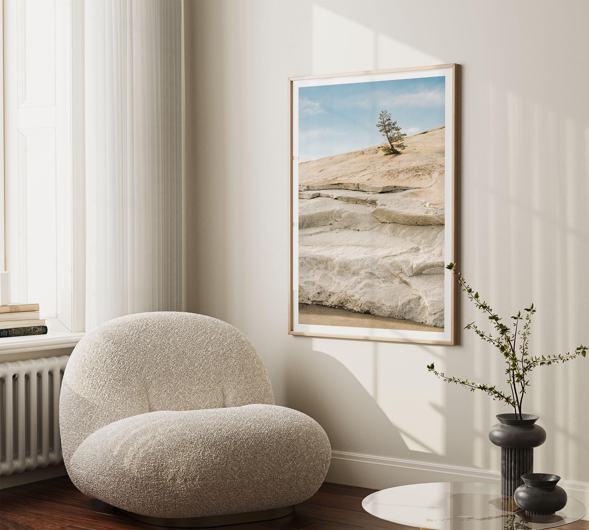 Yosemite Fine Art Print, Minimalist Nature Photography, Granite Landscape Wall Art, Bright and Airy Mountain Decor, Framed or Unframed