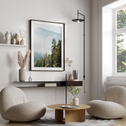 Yosemite Misty Forest Mountain Photography, Hazy Fog Landscape Print, Framed or Unframed Wall Art, Calming California National Park Photo