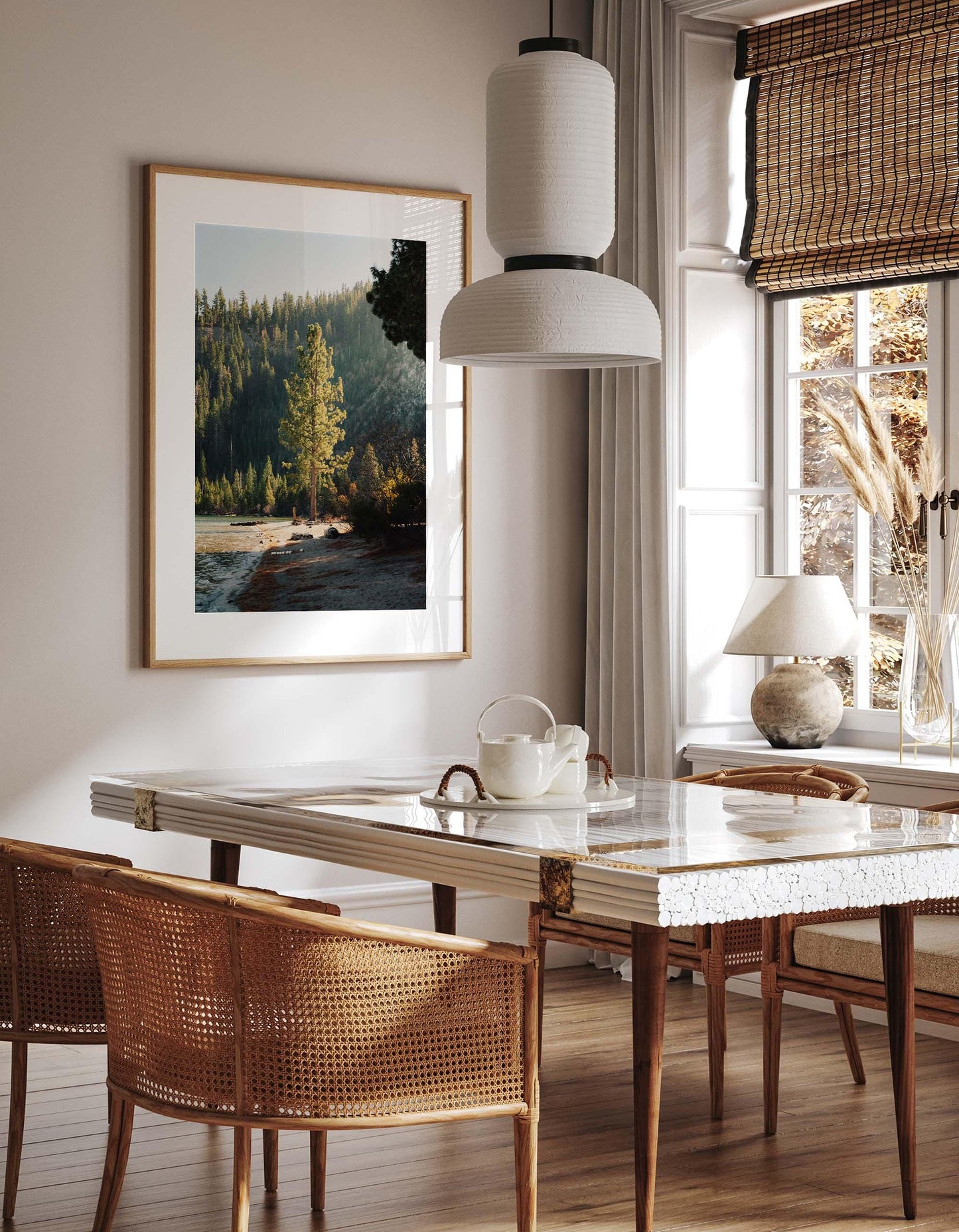 Lake Tahoe Minimalist Tree Fine Art Photography Print, Framed and Unframed Large Solitude Nature Photo, Evergreen Pine Wall Art Picture