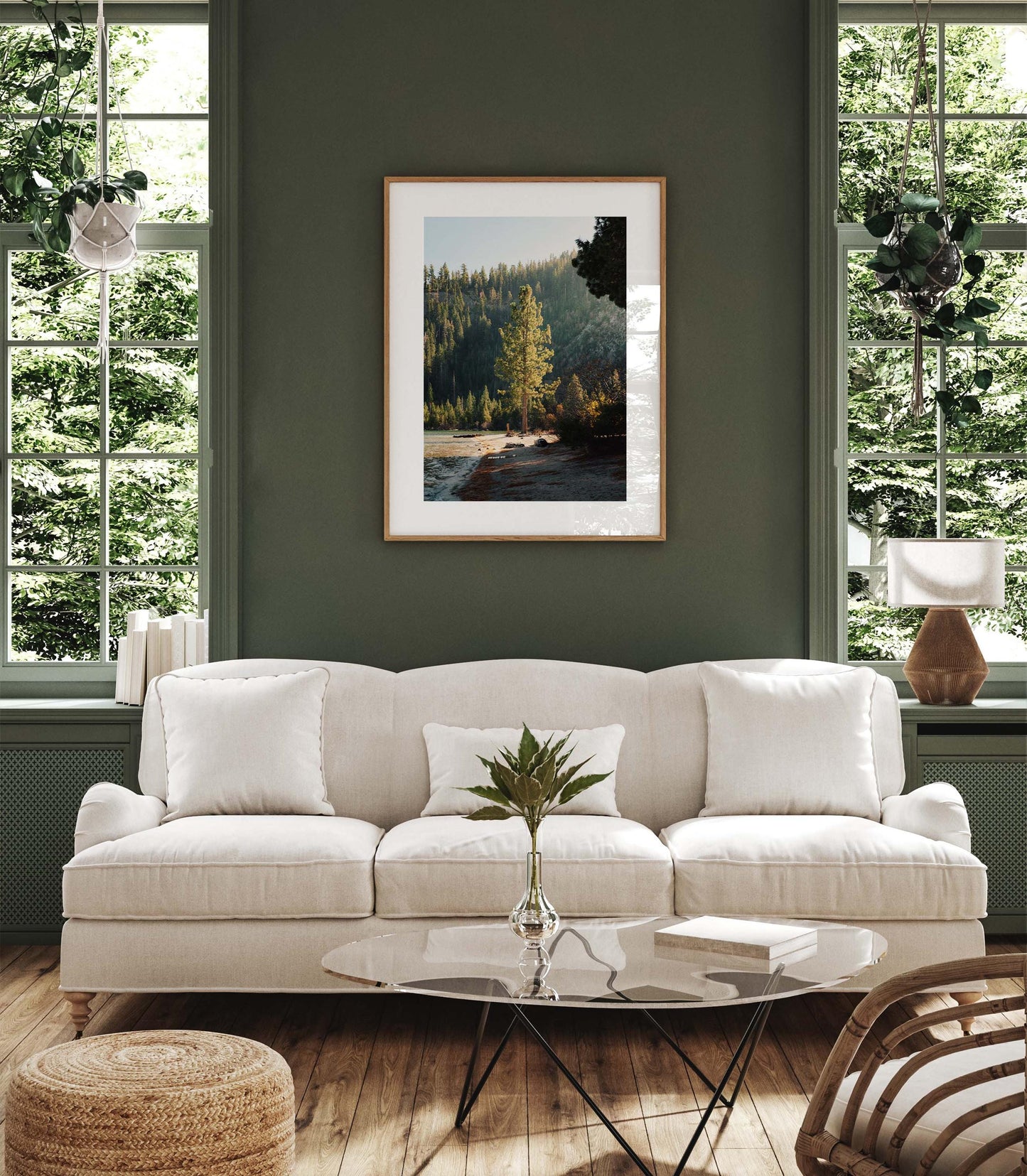 Lake Tahoe Minimalist Tree Fine Art Photography Print, Framed and Unframed Large Solitude Nature Photo, Evergreen Pine Wall Art Picture