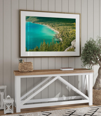 Lake Tahoe Photography Wall Art, Turquoise Blue Water, Scenic Mountain Lake, California Nature Landscape, Framed and Unframed