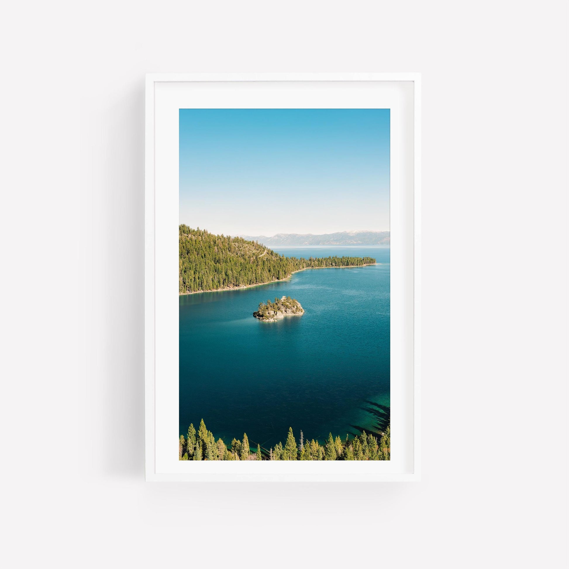 Emerald Bay Lake Tahoe Fine Art Photography Print, Teal Blue Fannette Island Photo Wall Art, California Scenic Mountain Lake