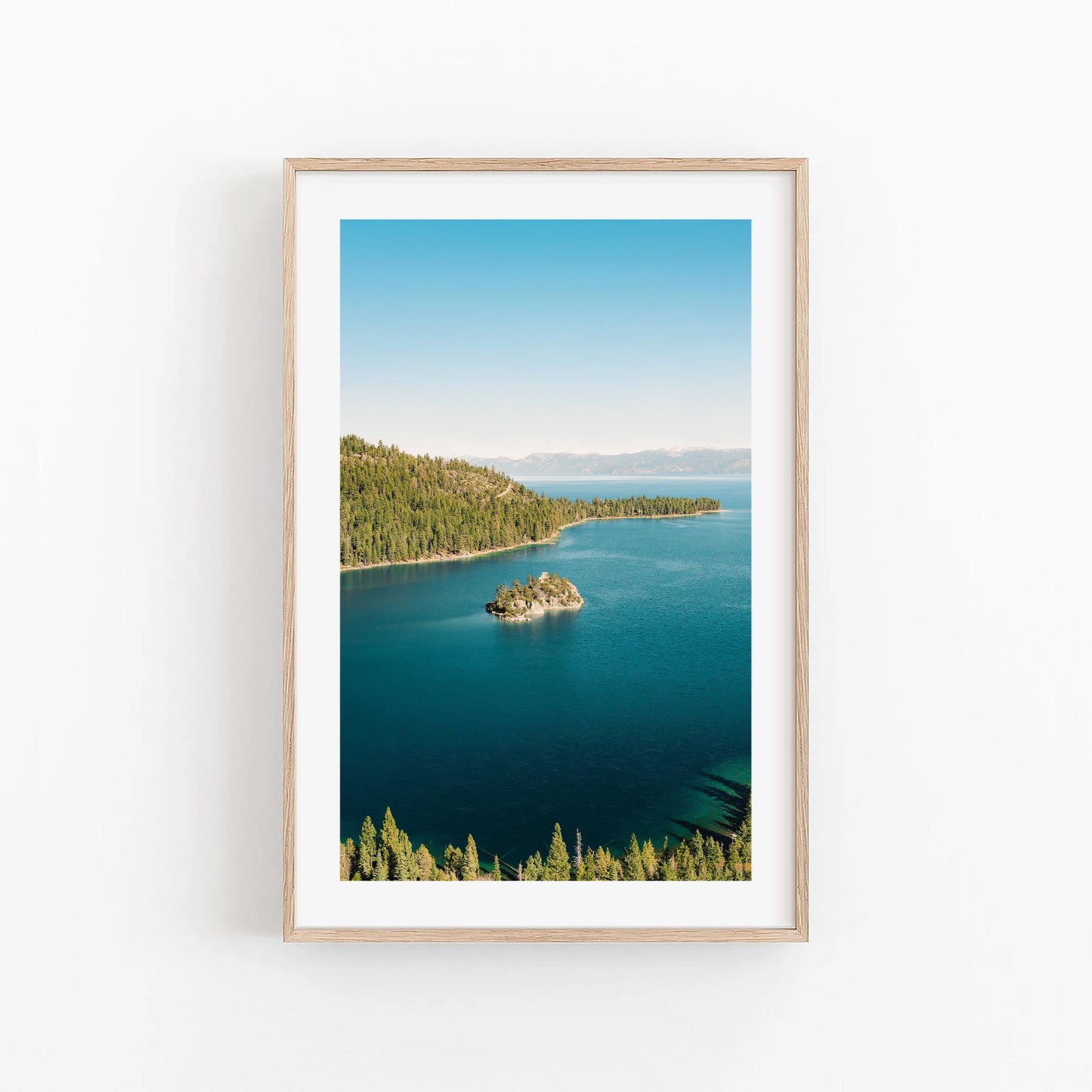 Emerald Bay Lake Tahoe Fine Art Photography Print, Teal Blue Fannette Island Photo Wall Art, California Scenic Mountain Lake