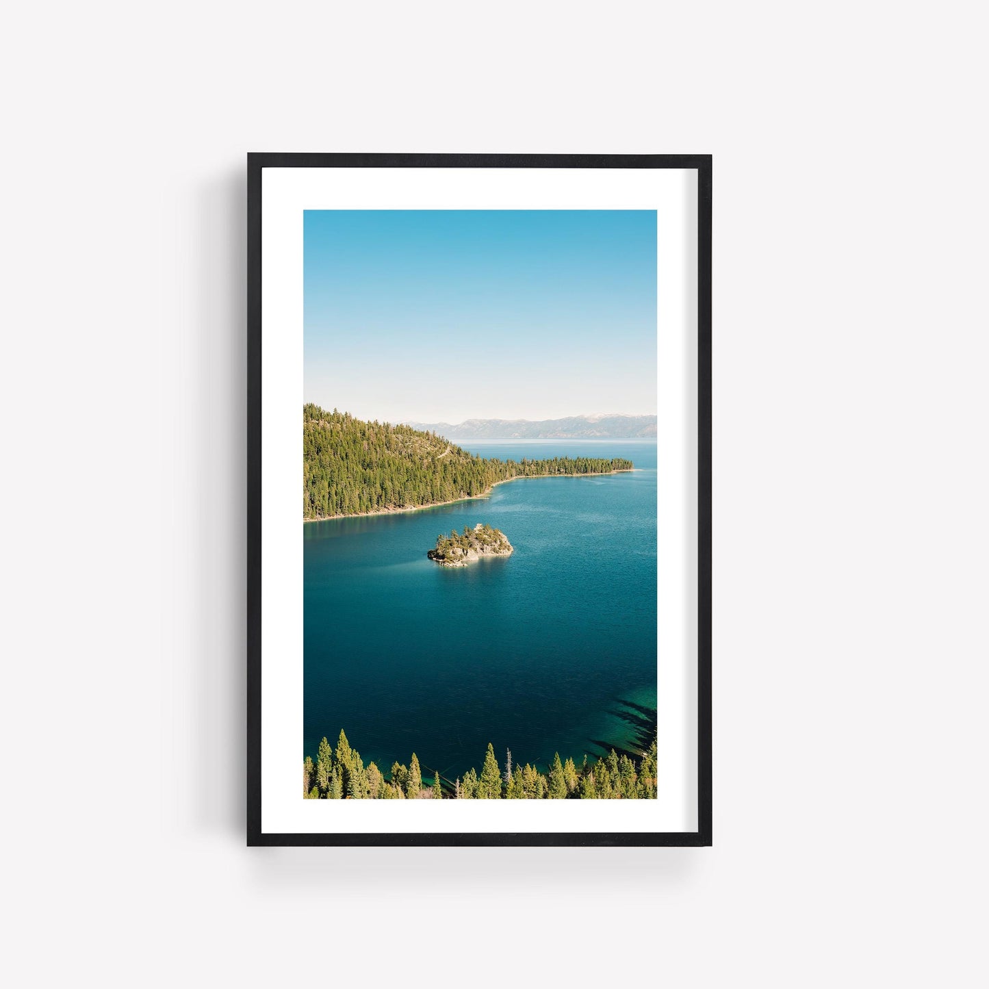 Emerald Bay Lake Tahoe Fine Art Photography Print, Teal Blue Fannette Island Photo Wall Art, California Scenic Mountain Lake