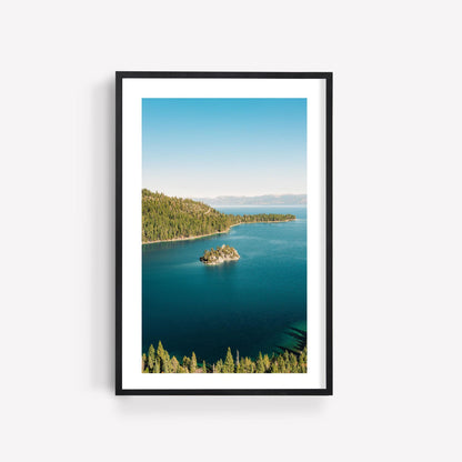 Emerald Bay Lake Tahoe Fine Art Photography Print, Teal Blue Fannette Island Photo Wall Art, California Scenic Mountain Lake