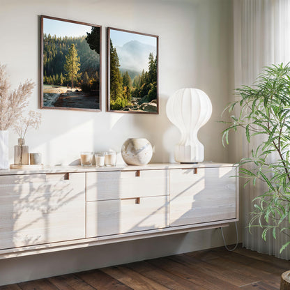 Set of 2 California Nature Fine Art Photography Prints, Lake Tahoe and Yosemite Tree Photo Wall Art, Framed and Unframed