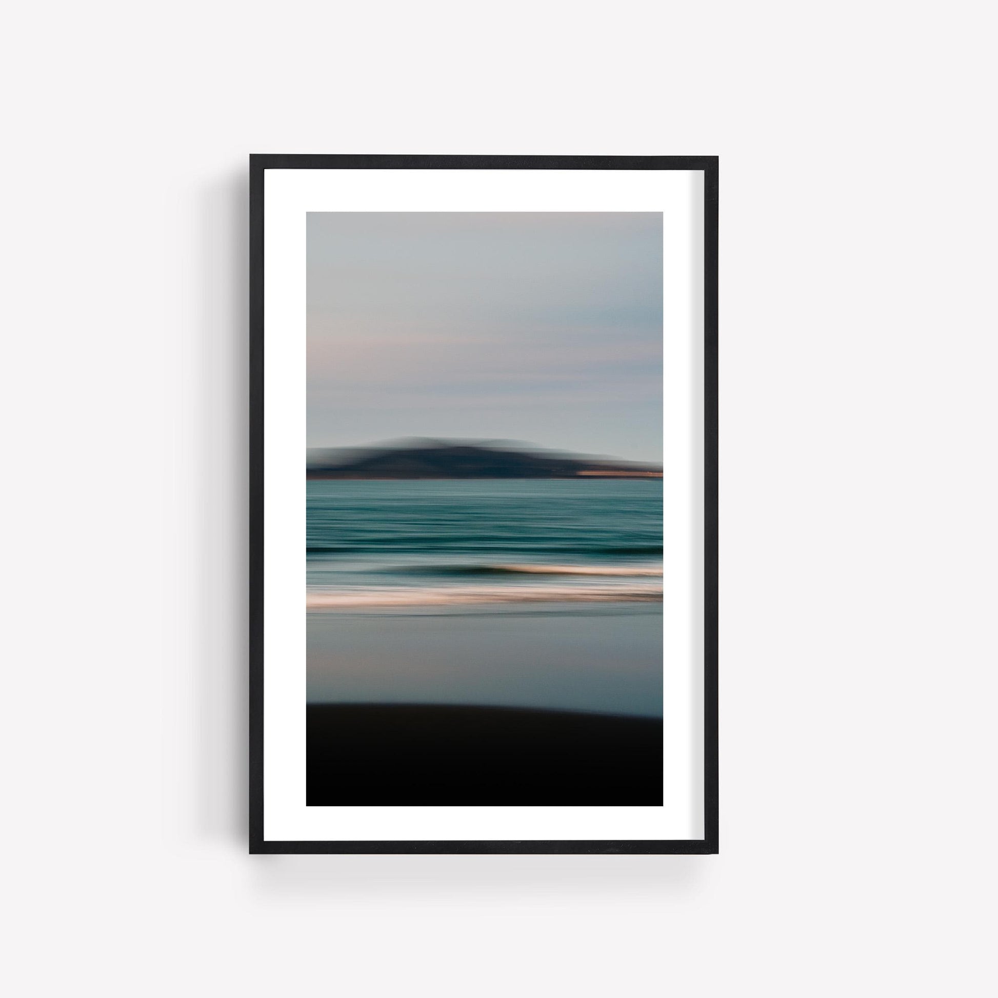 Abstract Motion Blur Coastal Photography Print, Calm Minimal Beach Wall Art, Dusk Ocean Movement