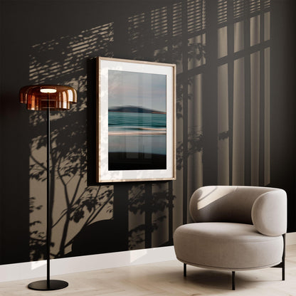 Abstract Motion Blur Coastal Photography Print, Calm Minimal Beach Wall Art, Dusk Ocean Movement