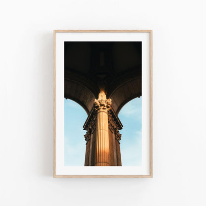 The Palace of Fine Arts San Francisco Photography Print, Neoclassical Roman Architecture, Corinthian Columns and Arch
