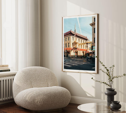 San Francisco Chinatown Photography Wall Art, Streets of SF Picture Artwork, Framed and Unframed, Cali City Photo Poster Print