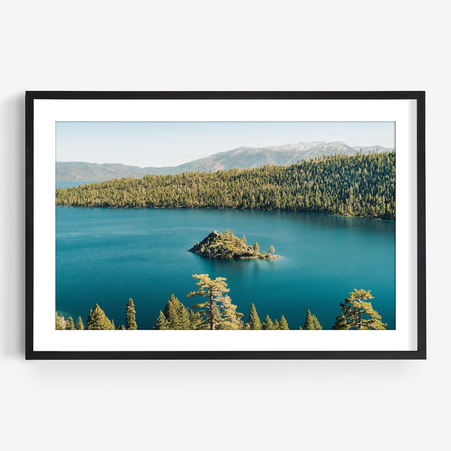 Emerald Bay Lake Tahoe Fine Art Photography Print, Teal Fannette Island Photo Wall Art, California Scenic Mountain Lake Landscape