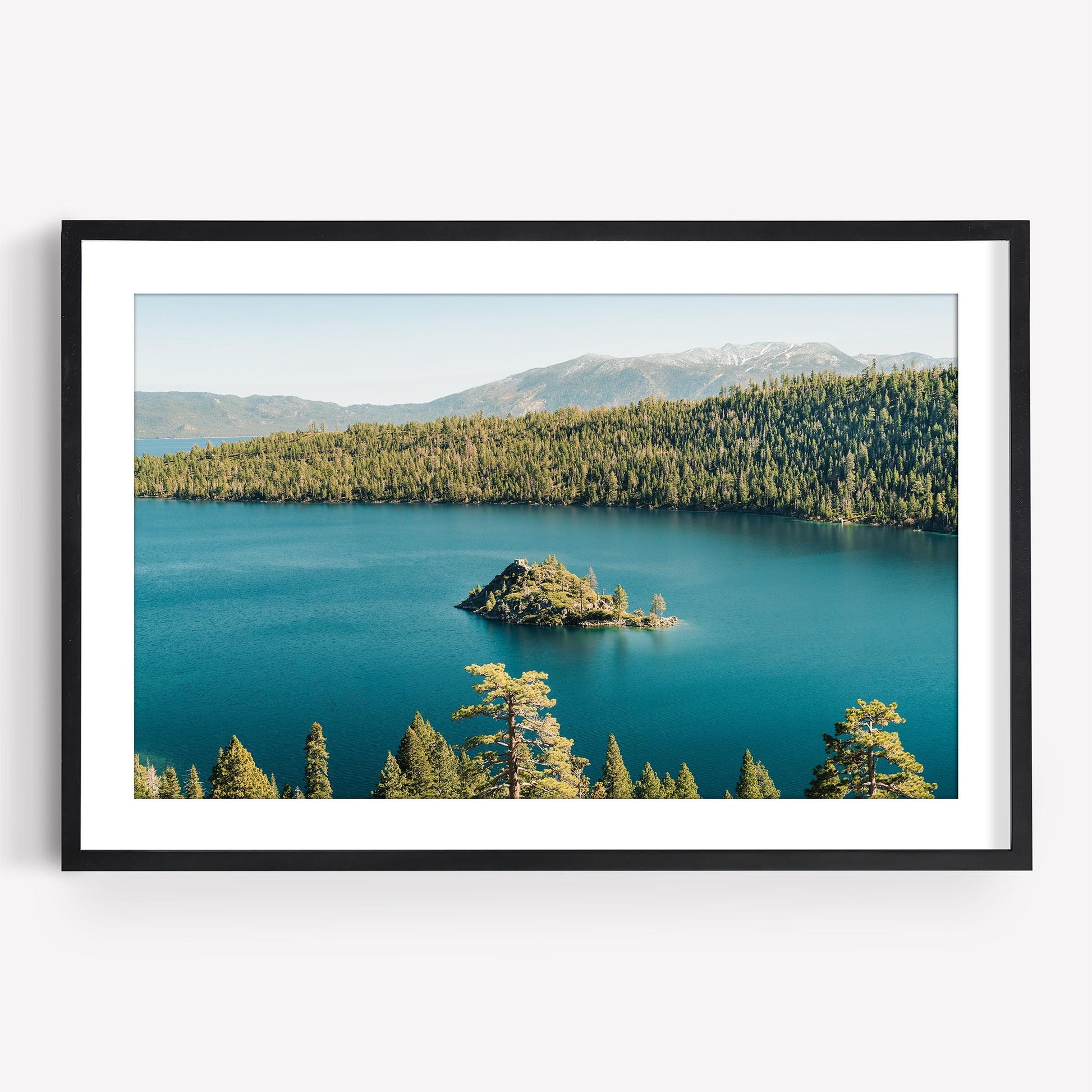 Emerald Bay Lake Tahoe Fine Art Photography Print, Teal Fannette Island Photo Wall Art, California Scenic Mountain Lake Landscape