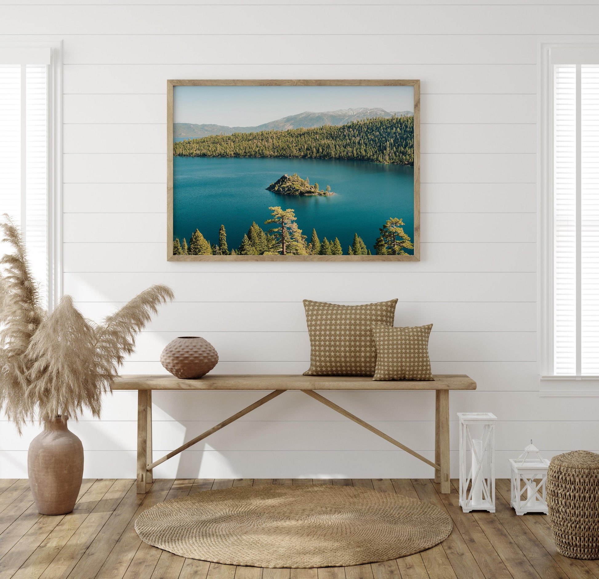 Emerald Bay Lake Tahoe Fine Art Photography Print, Teal Fannette Island Photo Wall Art, California Scenic Mountain Lake Landscape