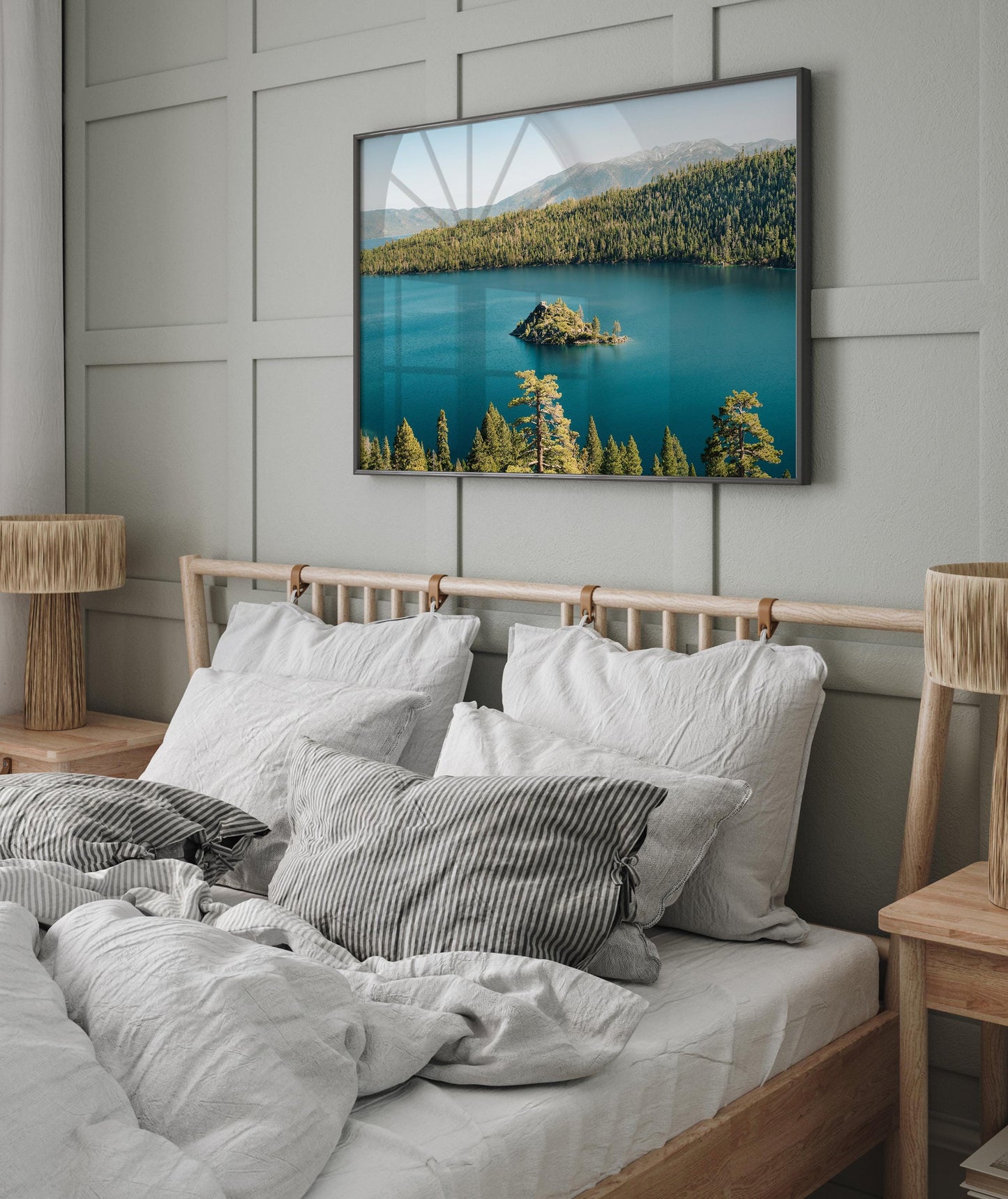 Emerald Bay Lake Tahoe Fine Art Photography Print, Teal Fannette Island Photo Wall Art, California Scenic Mountain Lake Landscape
