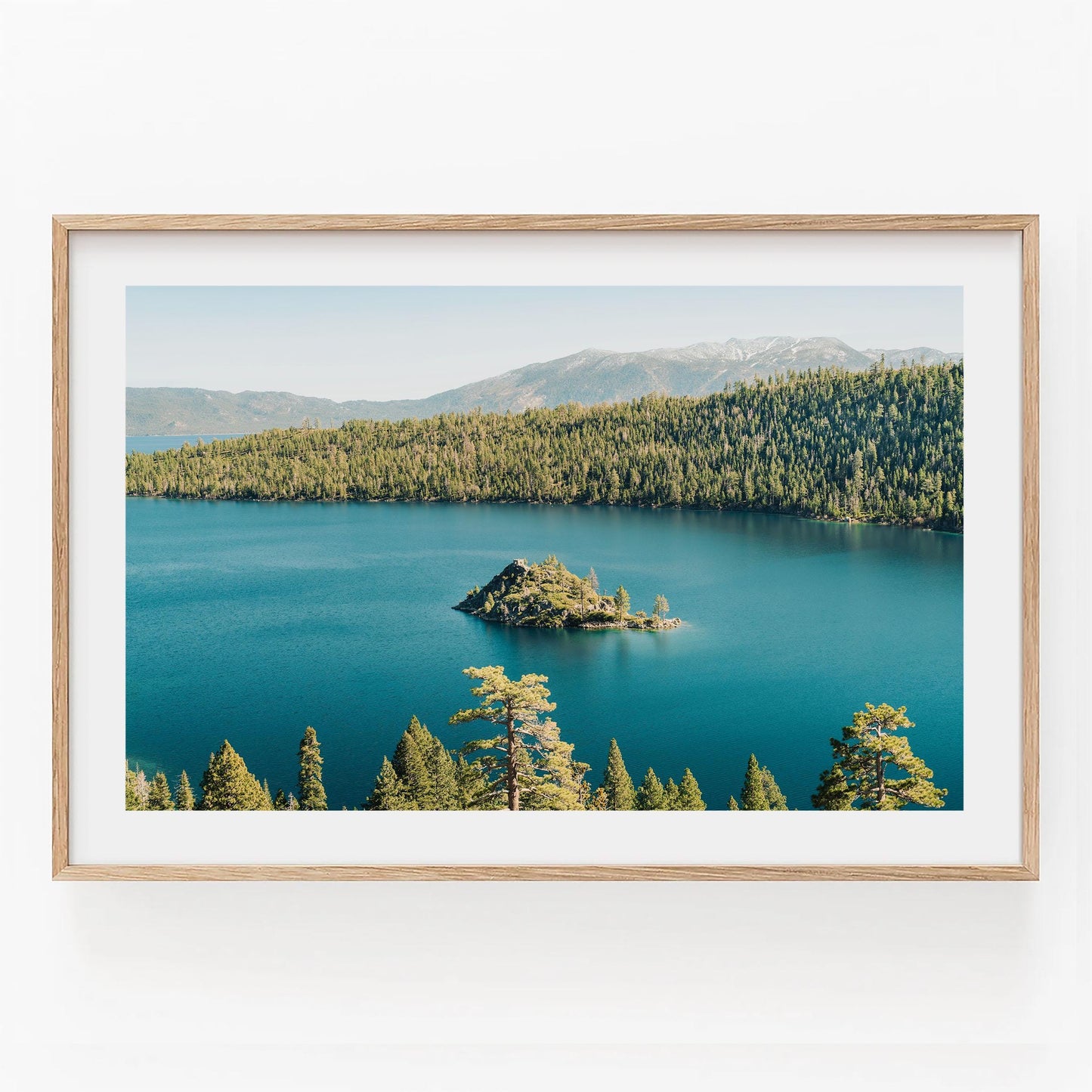 Emerald Bay Lake Tahoe Fine Art Photography Print, Teal Fannette Island Photo Wall Art, California Scenic Mountain Lake Landscape