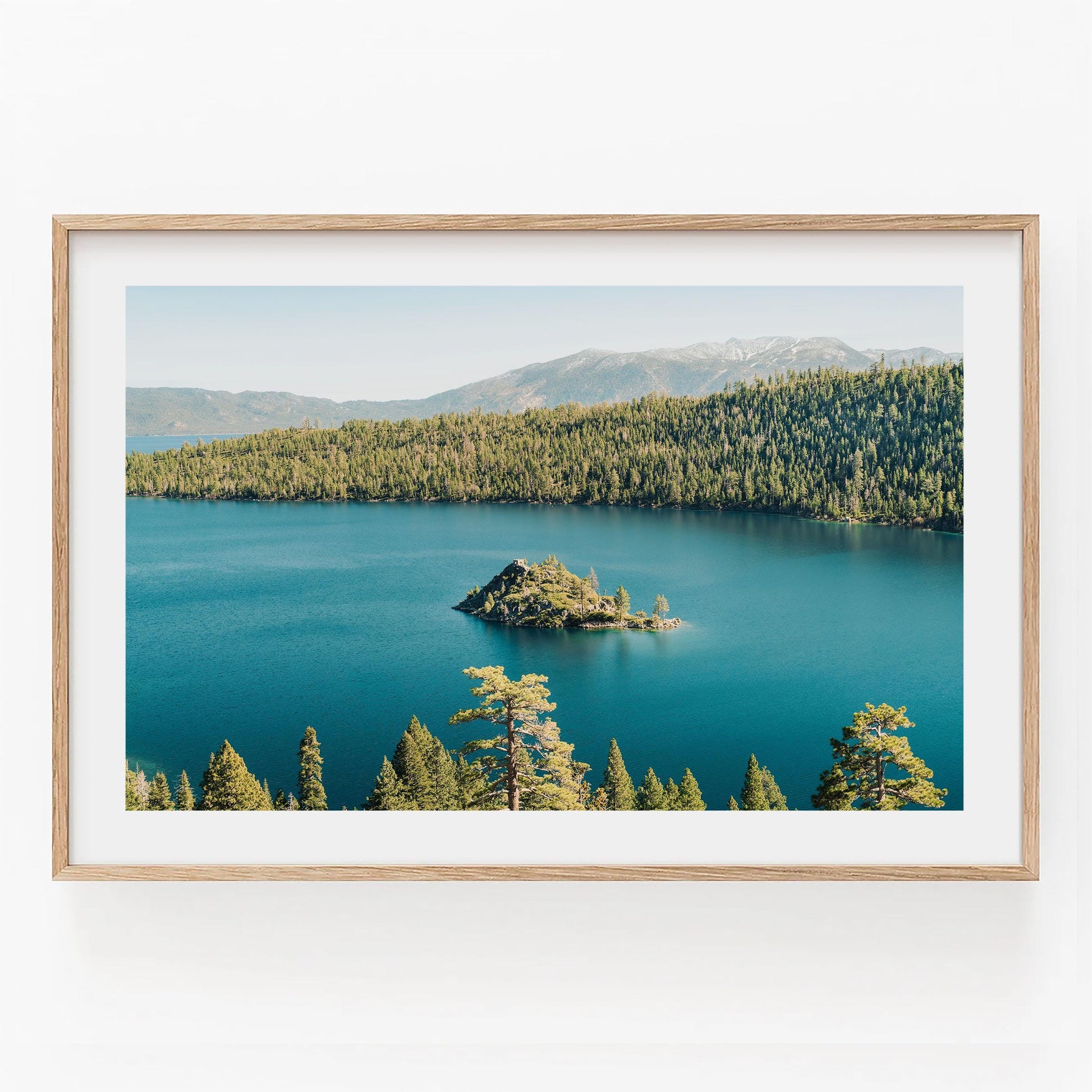 Emerald Bay Lake Tahoe Fine Art Photography Print, Teal Fannette Island Photo Wall Art, California Scenic Mountain Lake Landscape