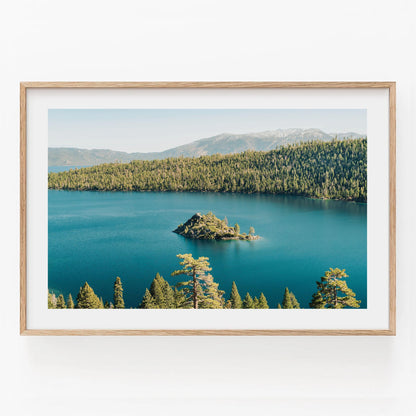 Emerald Bay Lake Tahoe Fine Art Photography Print, Teal Fannette Island Photo Wall Art, California Scenic Mountain Lake Landscape