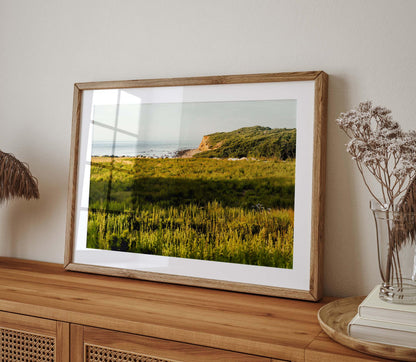 Montauk Coastal Photography Print, Hamptons Wall Art, Shadmoor State Park, Ocean Bluff Landscape, Framed or Unframed