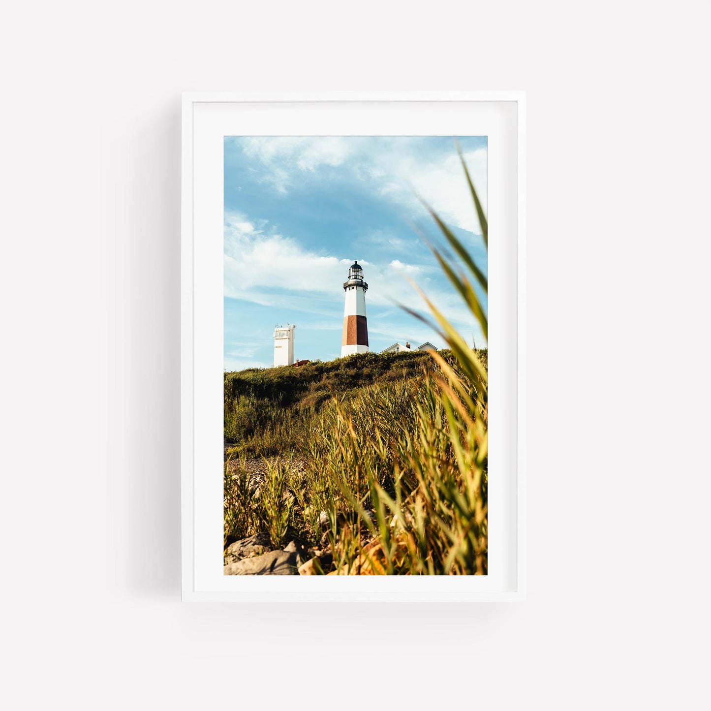 Montauk Point Lighthouse Photography Print, Hamptons Coastal Wall Art, Framed or Unframed