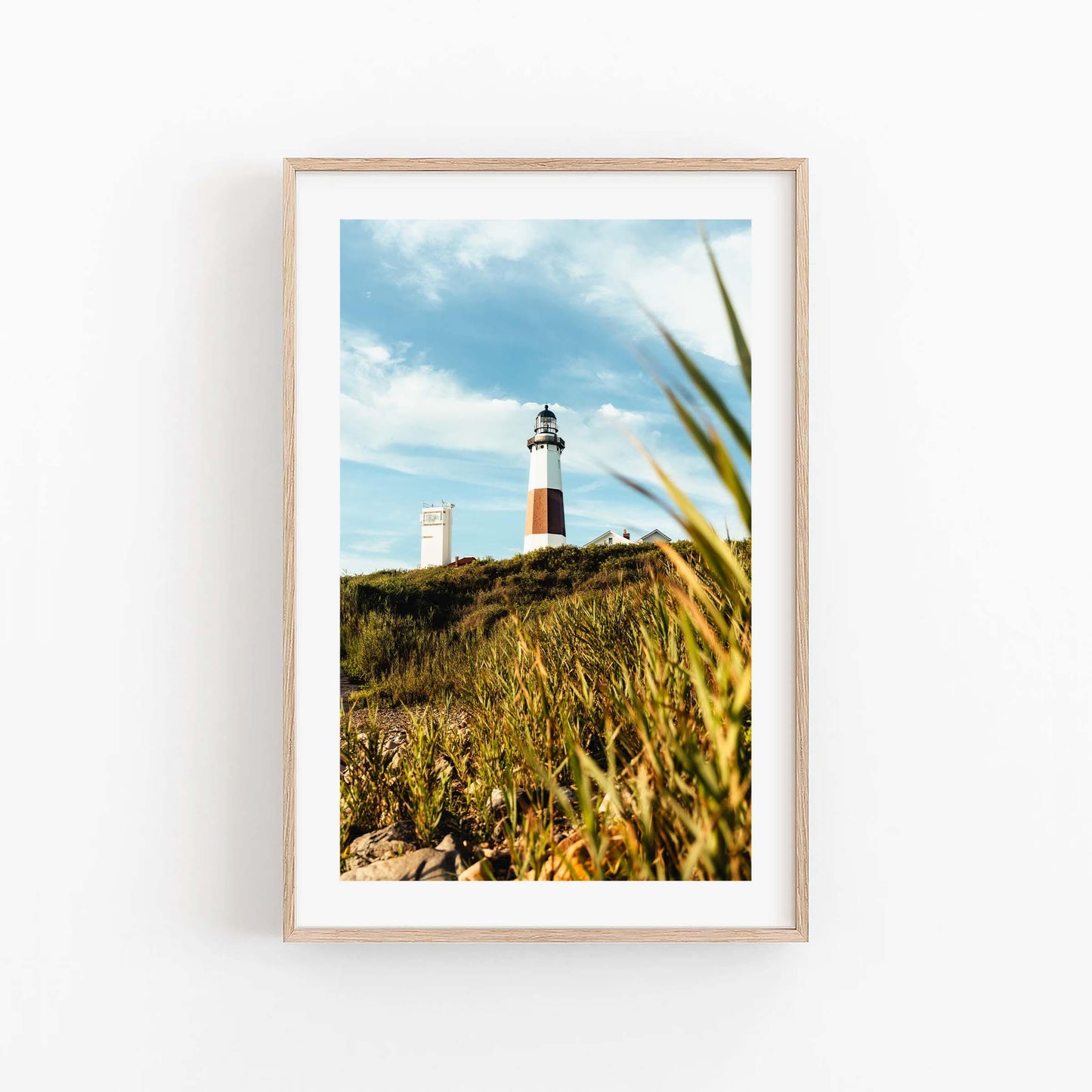 Montauk Point Lighthouse Photography Print, Hamptons Coastal Wall Art, Framed or Unframed