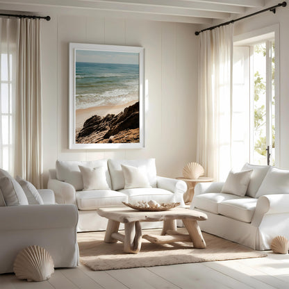 Ocean Cliff Photography, Montauk Print, Shadmoor State Park , Coastal Wall Art, Hamptons Beach Decor, Framed or Unframed
