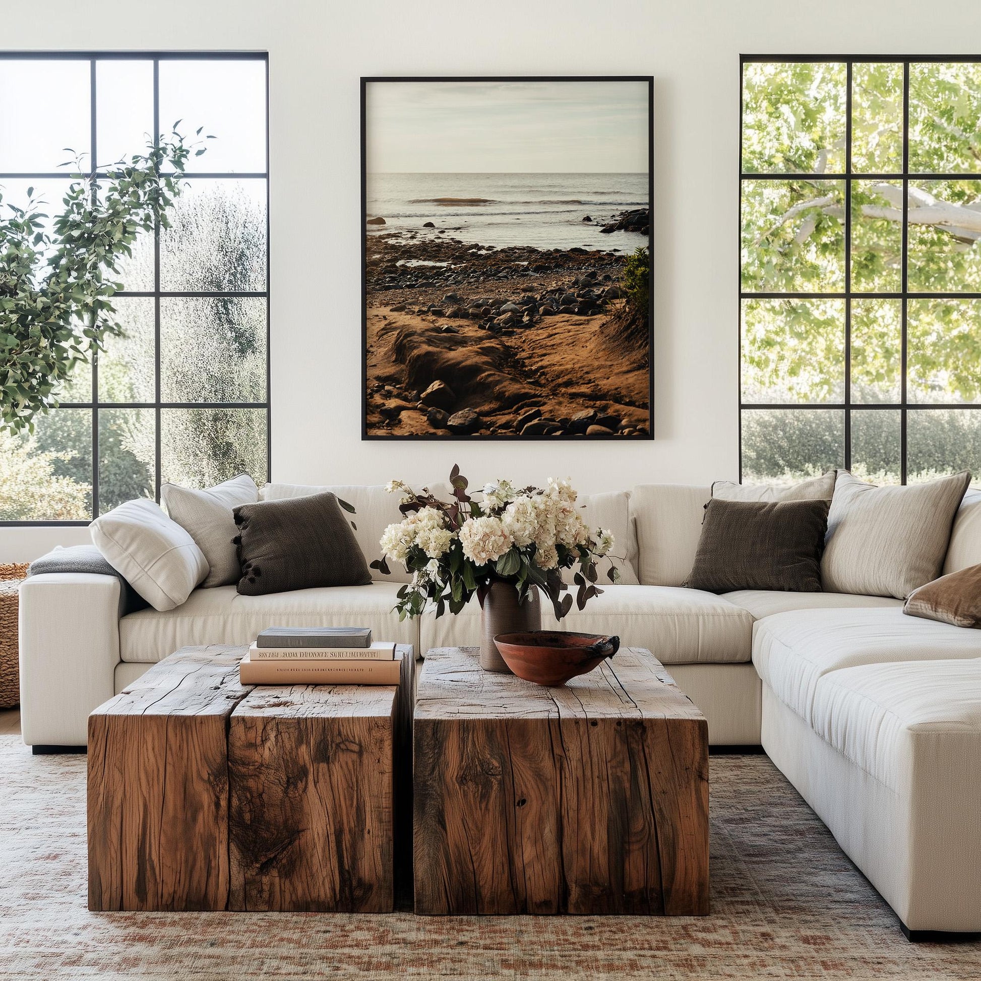 Rocky Beach Print, Montauk NY, Hamptons Photography, Coastal Wall Art, Framed or Unframed
