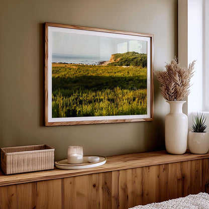 Montauk Coastal Photography Print, Hamptons Wall Art, Shadmoor State Park, Ocean Bluff Landscape, Framed or Unframed