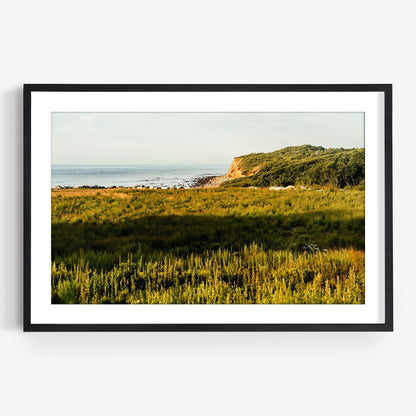 Montauk Coastal Photography Print, Hamptons Wall Art, Shadmoor State Park, Ocean Bluff Landscape, Framed or Unframed