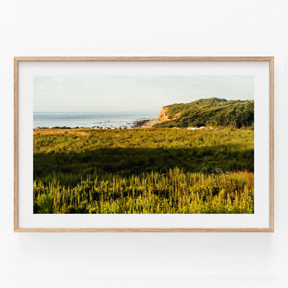 Montauk Coastal Photography Print, Hamptons Wall Art, Shadmoor State Park, Ocean Bluff Landscape, Framed or Unframed