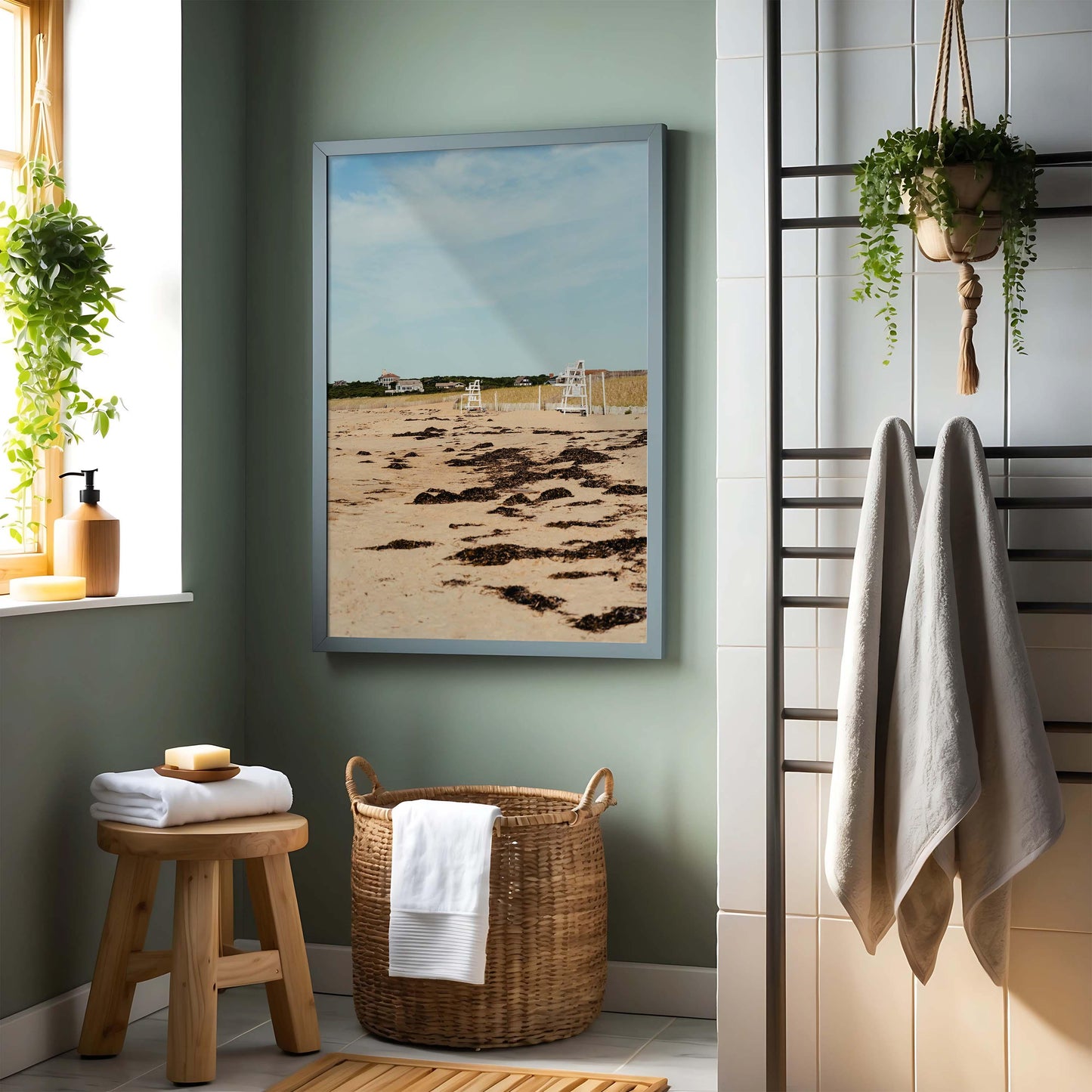 Montauk Beach Print, Hamptons Wall Art, Coastal Beach House Photography, Framed or Unframed, East Coast Summer Decor