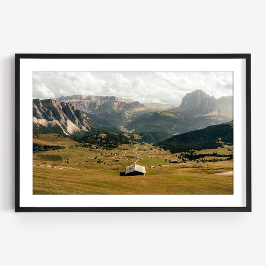 Dolomites Photography Wall Art, Seceda Italy Mountain Landscape, Alpine Meadow Picture, Italian Alps Print