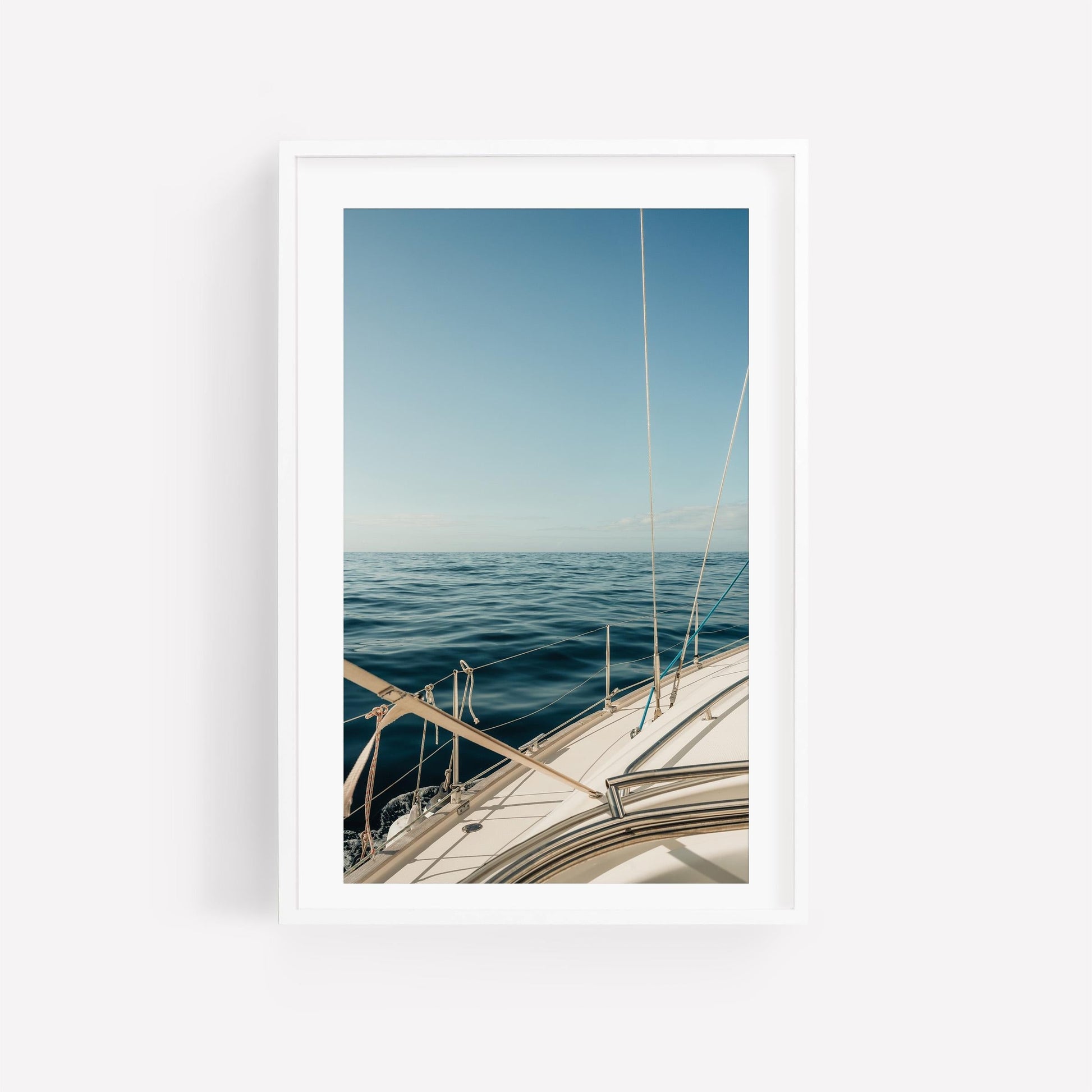 Luxury Boat Lifestyle Photography, Elegant Minimalist Yacht Art Prints, Calm Coastal Nautical Wall Art, Framed Large Fine Art Photography