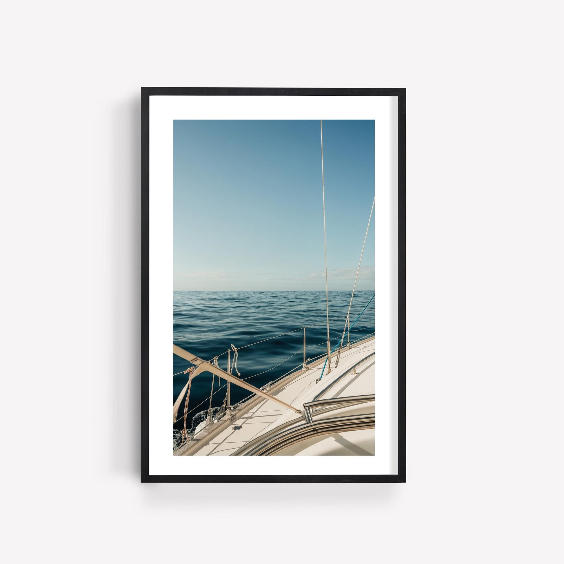 Luxury Boat Lifestyle Photography, Elegant Minimalist Yacht Art Prints, Calm Coastal Nautical Wall Art, Framed Large Fine Art Photography