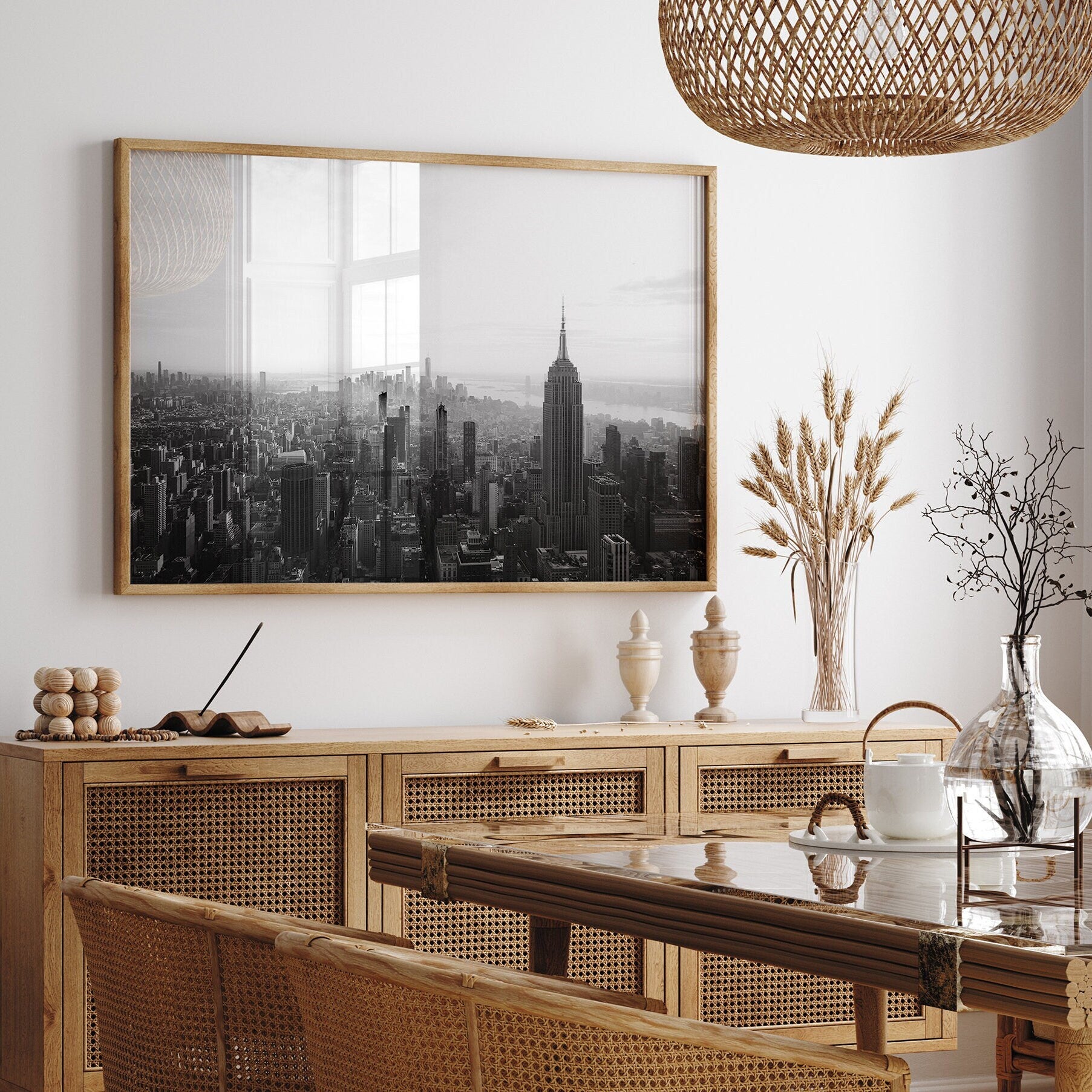 NYC Blackwhite Photography Empire State Building Skyscraper Print Large NYC Wall Art Classic Manhattan Poster Iconic Photo Print NYC Skyline
