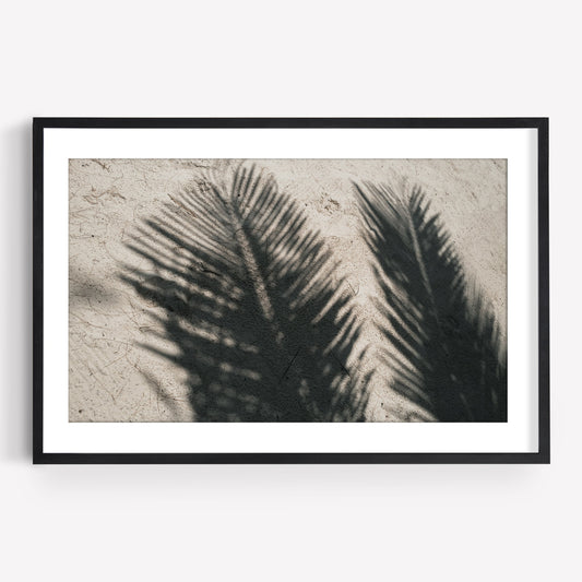 Minimalist Tan Palm Poster Tropical Photography Sandy Beach Inspired Art Warm Palm Tree Photo Framed Photography Print Beach House Decor